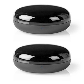 Homcloud Pack of 2 Universal Wi-Fi Infrared Remote Control (IR), Control TV and Air Conditioner from a single device, controlled by Smartphone and Voice with Alexa and Google