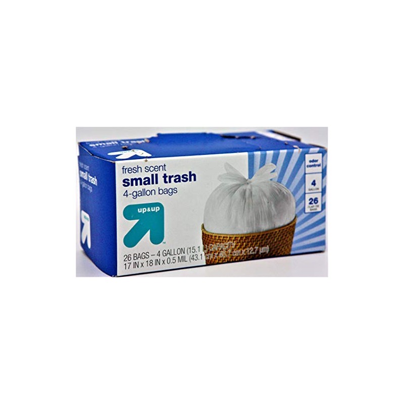 Up & Up Small Trash Bags 4 gallon Fresh Scent
