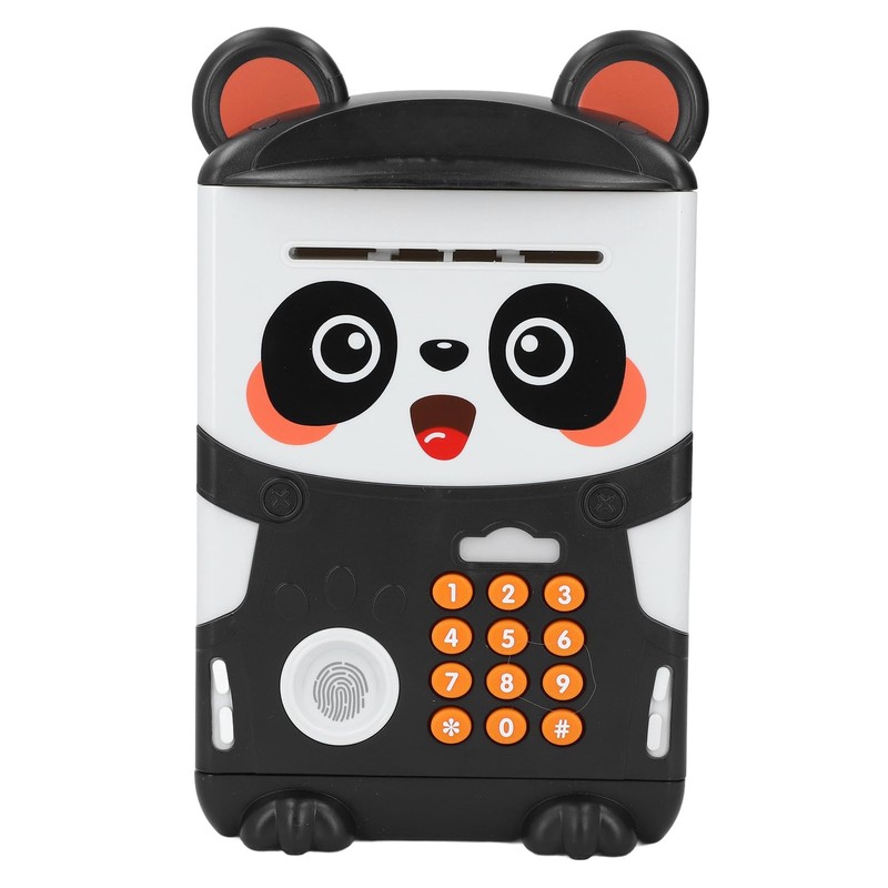 generic 8.9x5.9in Money Bank Password Fingerprint Recognition Cute Panda Shape