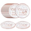 SietDESEO 50 PCS Cheers to 60 Years Paper Plates with