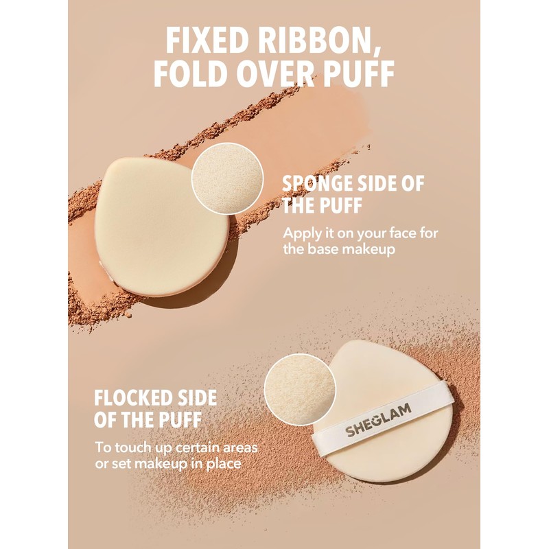 SHEGLAM SKin-Focus Full Coverage Powder Foundation Oil-Control Lightweight Face Pressed