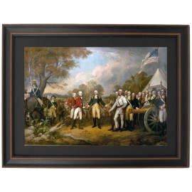 Framed Surrender of General Burgoyne by John Trumbull. Standard or Poster Size. - Standard