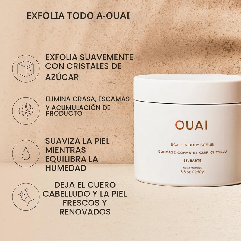 Ouai- Exfoliante corporal y para el cuero cabelludo, St. Barts: