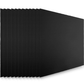 12 Paños de Limpieza de Microfibra Extragrandes de 30,48 x 30,48 cm, para Limpiar Todos Los Dispositivos Electrónicos, Pantallas de Gafas, Superficies Delicadas, Negro, 12 x 12