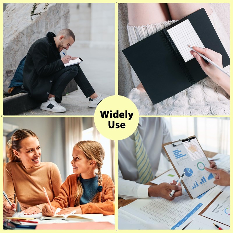 Pack of 8 Notepad A7 Writing Pad Lined Small, 30