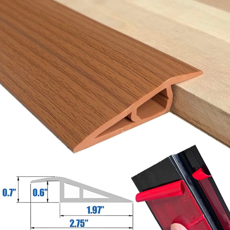 Vinyl Floor Transition Strip Door Threshold Self Adhesive 72 inch,