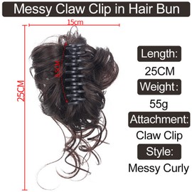 Faringoto Messy Bun Hair Piece,Hair Extensions for Women,Hair Band,Tousled Updo