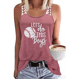 Baseball Mom Tank Tops Baseball Mama T Shirt Rub Some Dirt On It Letter Print Baseball Love Graphic Sleeveless Tee