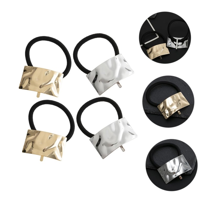 Baluue 4 Uds De Pelo Dorado Lazos Dorados Para El