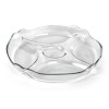 Pasabahce Glass Divided Serving Tray, Clear Relish Dish, 5 Section