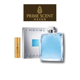prime scent haven Chrome Cologne for Men Eau De Toilette Spray 6.7 oz Bundle with Perfume Atomizer