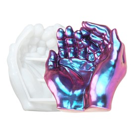 UR URLIFEHALL 2 Pcs Actvty Hand Mold Resin Creative Hand Tray Mold DIY Jewelry Storage Dish for Candle Holder Succulent Pot Home Decor Craft Gift