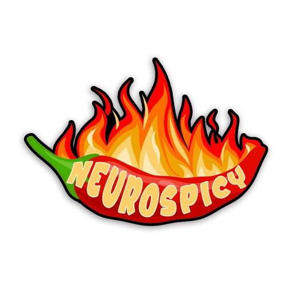 Neurospicy Sticker Decal Notebook Car Laptop 5.5"x3.75" (Color)