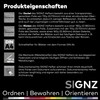 signz SIGNZ Schnellhefter DIN A4, stabil, 11 Stück, grau, transparenter