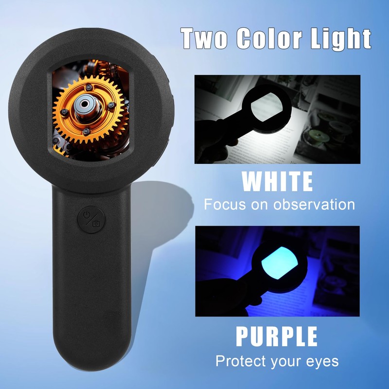 Digital Magnifier with 2.0inch Screen, Handheld Digital Magnifying Glass, 100X