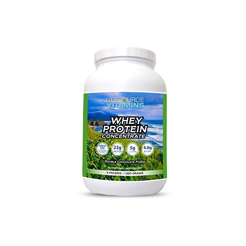 LifeSource Vitamins 3lb Grass Fed Whey Protein Concentrate - Chocolate