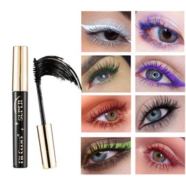 Riroenst Colored Mascara Sets, 4 Pcs Colorful Mascara, Voluminous Eyelashes, Fast Dry, Long Lasting Charming Voluminous Mascara for Eyelash Eye Makeup, Cruelty Free Vegan