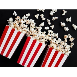 Mellilu Popcorn Bag Pirate Red Stripes 7 x 7 x 12.5 cm Pack of 6 Snack Bag Pirate Party Decoration