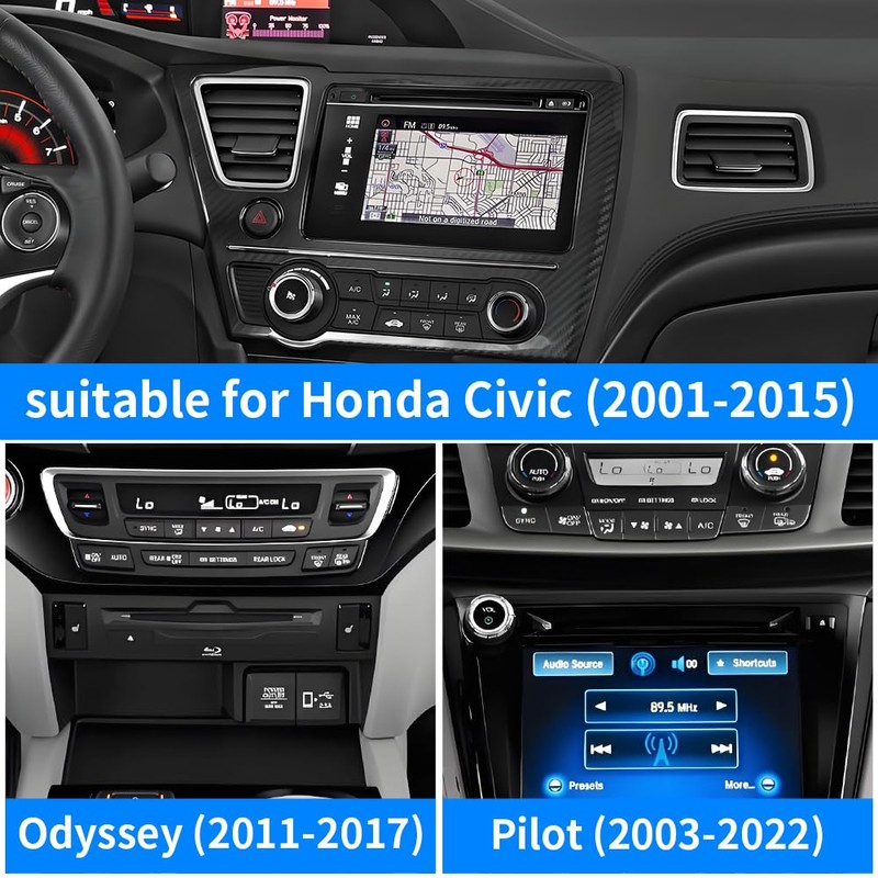 Car CD Slot Phone Mount for Honda Civic 2001-2015，Odyssey 2011-2017，Pilot
