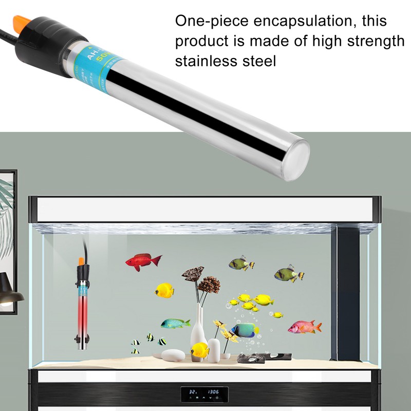 220‑240V Submersible Aquarium Heater Stainless Steel Adjustable Fish Tank Heater50W