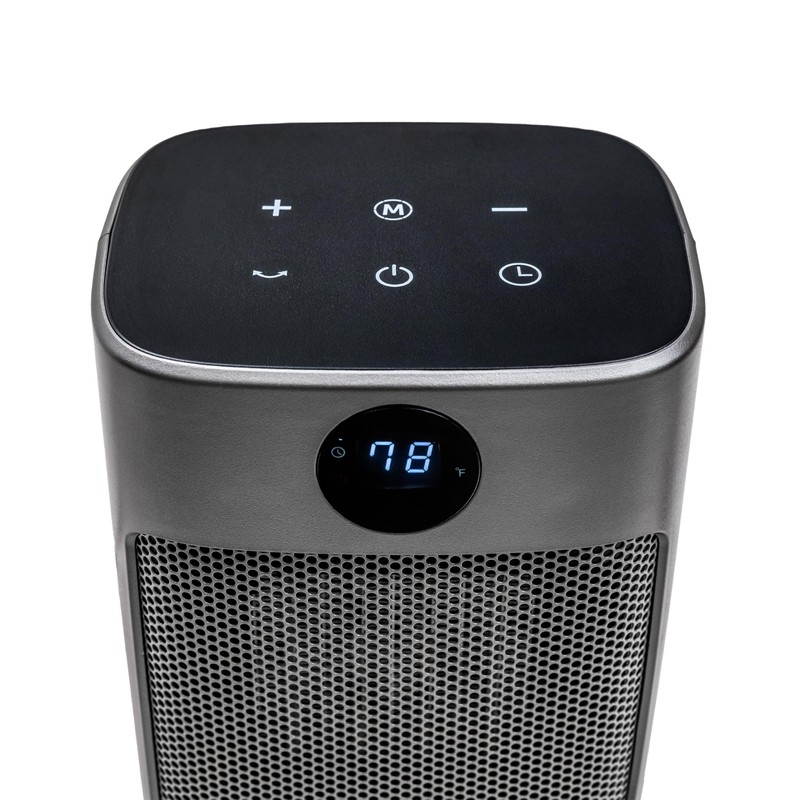 Comfort Zone Digital Desktop Heater, 1500W/1000W, ECO Mode, Thermostat, Remote