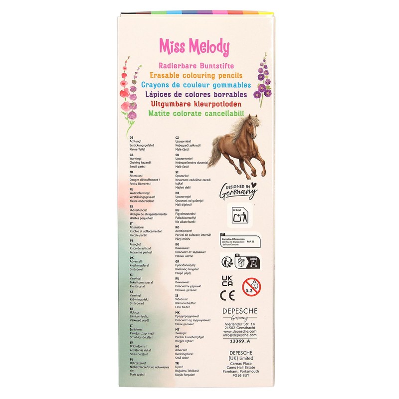 Depesche Miss Melody 13369 Colouring Pencils Set with 10 Colours