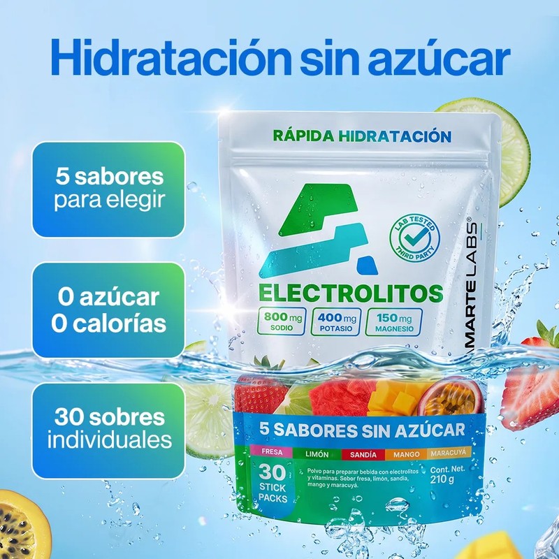 Electrolitos Amarte Labs Sin Azúcar 5 Sabores