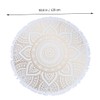 Gatuida Mandala Tapestry Beach Towel Round Yoga Mat Tablecloth Microfiber
