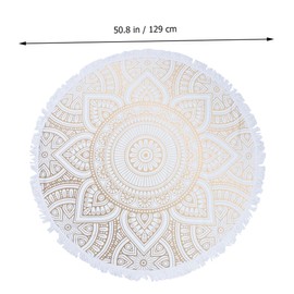 Gatuida Mandala Tapestry Beach Towel Round Yoga Mat Tablecloth Microfiber for Bath