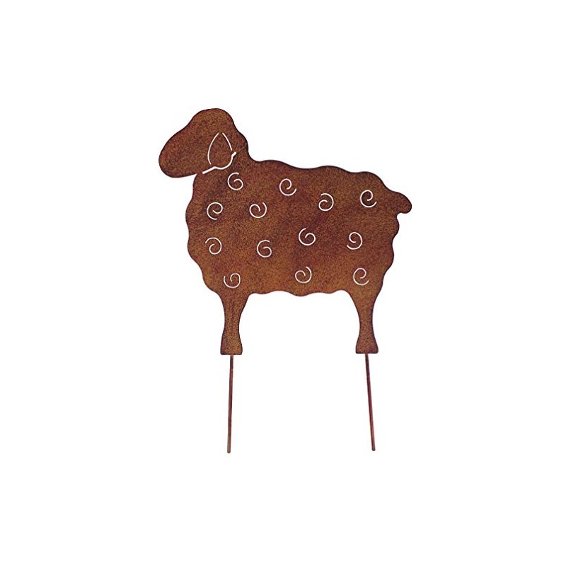 B2S BACK2SEASON Metal Sheep Stake Rust Look Elegant Garden Stake