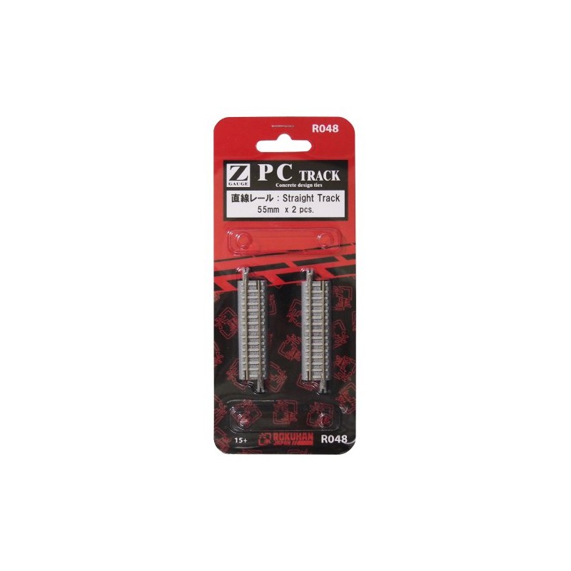 Rokuhan Z Gauge R048 PC Track Straight 2.2 in (55