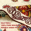 STARWHISPER 100% Pure Mulberry Silk Scarf-27''x27'' 14MM Double-Sided Printed Pure
