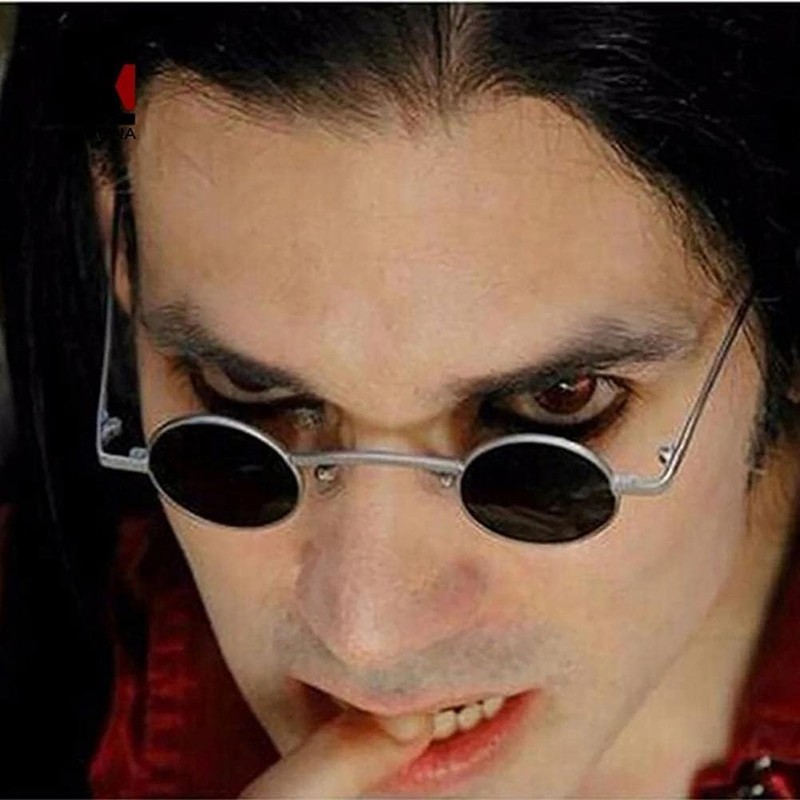 PXLAATY Retro Punk Sunglasses, Round Antique, Punk Style, Small Sunglasses,