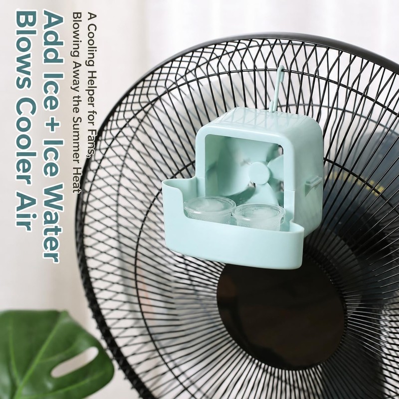 Fan Air Cooler Attachment with Ice Box, Hanging Fan Cooling