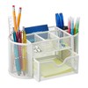 Relaxdays Desk Organiser, Modern Look, Metal Mesh, Total Dimensions: H