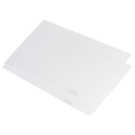 PATIKIL Carpetas Tipo L 12 Pzs, Archivo de Plástico A5, Bolsillos para Proyectos, Funda Chaqueta de Documento Papel para Oficina, Transparente