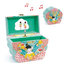 DJECO DJ06081 Girls' Music Box, Gift, Jewelry Box, Toy, Accessory Case, 4 Years Old, Educational Toy, Birthday, Christmas, Kids, Retro, Stylish, Miscellaneous Goods, Melody