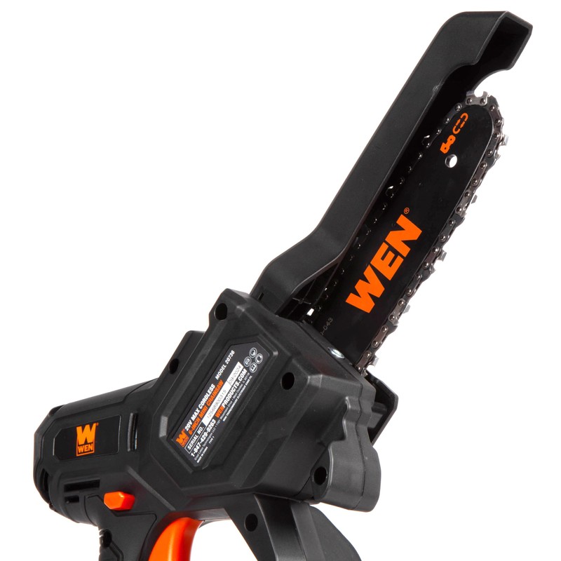 WEN 20V Max Cordless Mini Chainsaw with 6-Inch Bar, 4Ah