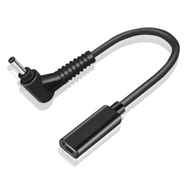 USB C to Slim Tip Laptop Charging Cable Adapter Female Type C to Male Converter for Dell Laptop 18-20V Works with 45W 65W 90W (4.0 x 1.7mm Dell & Lenovo)