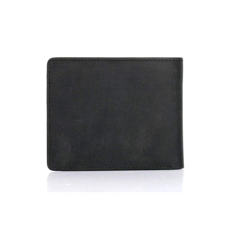 Karla Hanson Men's RFID Blocking Leather Wallet (Black Elk)