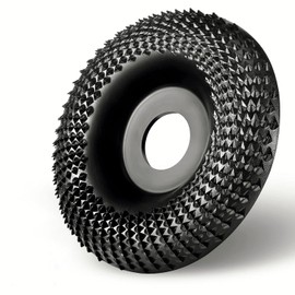 Wood Grinding Disc for Angle Grinder 125 mm Rasp Disc Wood Carving Disc Chainsaw Disc Tungsten Carbide Wood Grinding Discs for Shaping (Black)