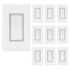 Maxxima 3 Way Decorative Wall Light Switch On/Off White 15A,