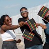 20 Pack Small Juneteenth Flag Stick 5'' x 8'' -