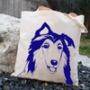 Pet Studio Art Dog Tote Bag, Collie, casual