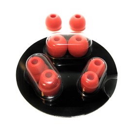 Puntas de repuesto para auriculares estéreo inalámbricos Beats Powerbeats Pro, 4 pares, tamaño pequeño, mediano, grande y doble brida (rojo lava)