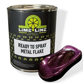 LiME LiNE Purple Metal Flake Automotive Basecoat- No Reducer Needed, Ready to Spray (1 Quart)