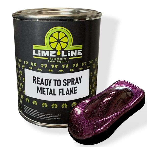LiME LiNE Purple Metal Flake Automotive Basecoat- No Reducer Needed,