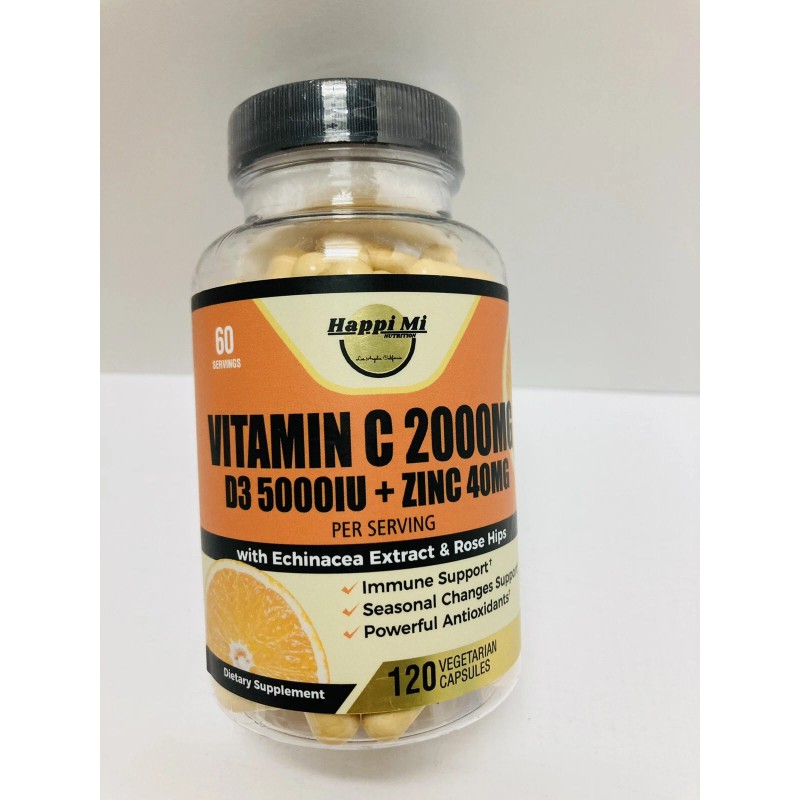 Happi Mi Vitamin C 2000MG D3 5000IU + ZINC 40mg