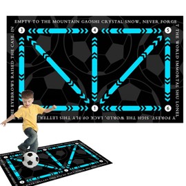 Football Training Mat,Football Mat Training,Football Mat,Football Skills Mat,Non-Slip Sports Shock Absorption Mat, Home Soccer Training Mat for All Ages to Improve Speed, Strength and Coordination