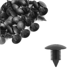 40pcs 10mm Hole Dia Plastic Bolt Rivets Fastener Rivets Bumper Retainer Clips Black for Car